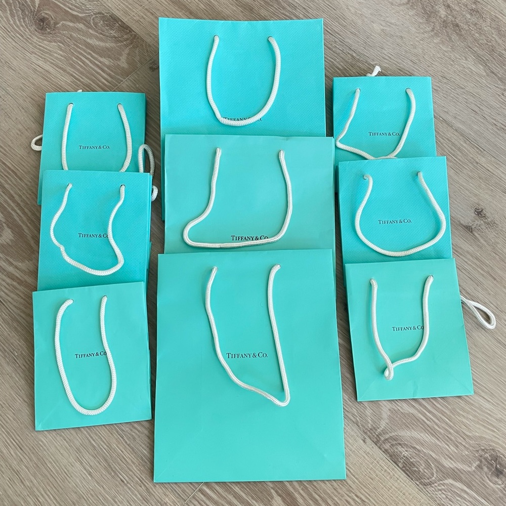 Lot of 10 authentic Tiffany & Co. bags